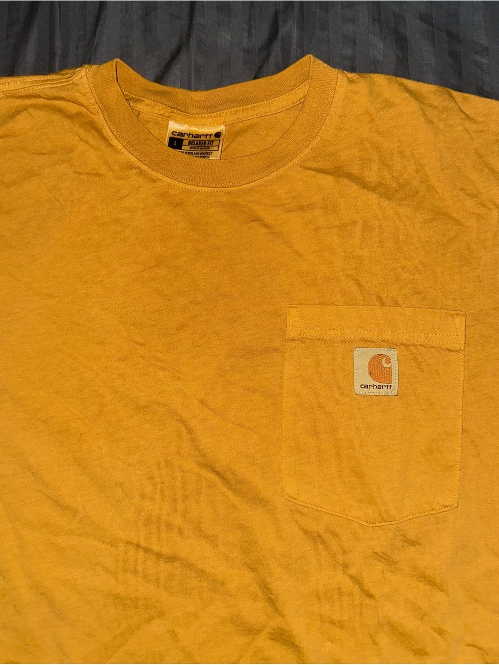 Carhartt Men’s Pocket T-Shirt in Mustard